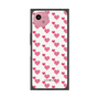 プレミアムスクエアケース［ Stripe Hearts - Pink ］