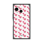 プレミアムスクエアケース［ Stripe Hearts - Pink ］