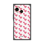 プレミアムスクエアケース［ Stripe Hearts - Pink ］