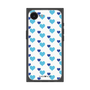 プレミアムスクエアケース［ Stripe Hearts - Blue ］