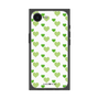プレミアムスクエアケース［ Stripe Hearts - Green ］
