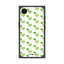 プレミアムスクエアケース［ Stripe Hearts - Green ］