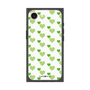 プレミアムスクエアケース［ Stripe Hearts - Green ］