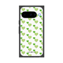 プレミアムスクエアケース［ Stripe Hearts - Green ］