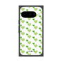 プレミアムスクエアケース［ Stripe Hearts - Green ］