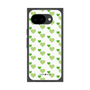 プレミアムスクエアケース［ Stripe Hearts - Green ］