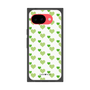 プレミアムスクエアケース［ Stripe Hearts - Green ］