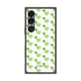プレミアムスクエアケース［ Stripe Hearts - Green ］