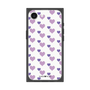 プレミアムスクエアケース［ Stripe Hearts - Purple ］