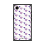 プレミアムスクエアケース［ Stripe Hearts - Purple ］
