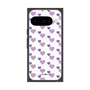 プレミアムスクエアケース［ Stripe Hearts - Purple ］