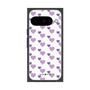 プレミアムスクエアケース［ Stripe Hearts - Purple ］