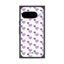 プレミアムスクエアケース［ Stripe Hearts - Purple ］