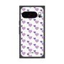 プレミアムスクエアケース［ Stripe Hearts - Purple ］