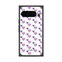 プレミアムスクエアケース［ Stripe Hearts - Purple ］