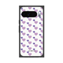 プレミアムスクエアケース［ Stripe Hearts - Purple ］