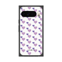 プレミアムスクエアケース［ Stripe Hearts - Purple ］