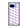 プレミアムスクエアケース［ Stripe Hearts - Purple ］
