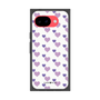 プレミアムスクエアケース［ Stripe Hearts - Purple ］