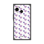 プレミアムスクエアケース［ Stripe Hearts - Purple ］