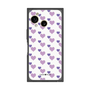 プレミアムスクエアケース［ Stripe Hearts - Purple ］