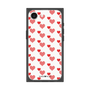 プレミアムスクエアケース［ Stripe Hearts - Red ］