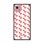 プレミアムスクエアケース［ Stripe Hearts - Red ］