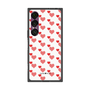 プレミアムスクエアケース［ Stripe Hearts - Red ］