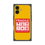 プレミアムスクエアケース［ FRAGILE Sticker - Yellow ］