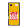 プレミアムスクエアケース［ FRAGILE Sticker - Yellow ］