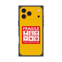 プレミアムスクエアケース［ FRAGILE Sticker - Yellow ］