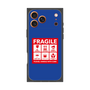 プレミアムスクエアケース［ FRAGILE Sticker - Blue ］