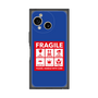 プレミアムスクエアケース［ FRAGILE Sticker - Blue ］