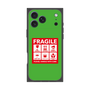 プレミアムスクエアケース［ FRAGILE Sticker - Green ］