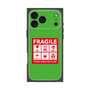プレミアムスクエアケース［ FRAGILE Sticker - Green ］