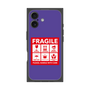 プレミアムスクエアケース［ FRAGILE Sticker - Purple ］
