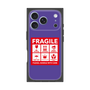 プレミアムスクエアケース［ FRAGILE Sticker - Purple ］