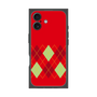 プレミアムスクエアケース［ Nordic Argyle - Red ］