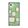プレミアムスクエアケース［ Photo Frames - Light Green ］