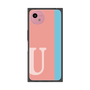 プレミアムスクエアケース［ オリジナル - initial color line - U pink ］