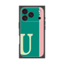 プレミアムスクエアケース［ オリジナル - initial color line - U green ］