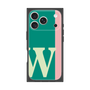 プレミアムスクエアケース［ オリジナル - initial color line - W green ］