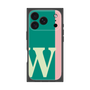 プレミアムスクエアケース［ オリジナル - initial color line - W green ］