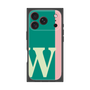 プレミアムスクエアケース［ オリジナル - initial color line - W green ］
