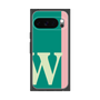 プレミアムスクエアケース［ オリジナル - initial color line - W green ］