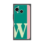 プレミアムスクエアケース［ オリジナル - initial color line - W green ］