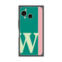 プレミアムスクエアケース［ オリジナル - initial color line - W green ］