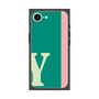 プレミアムスクエアケース［ オリジナル - initial color line - Y green ］