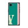 プレミアムスクエアケース［ オリジナル - initial color line - Y green ］