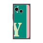 プレミアムスクエアケース［ オリジナル - initial color line - Y green ］